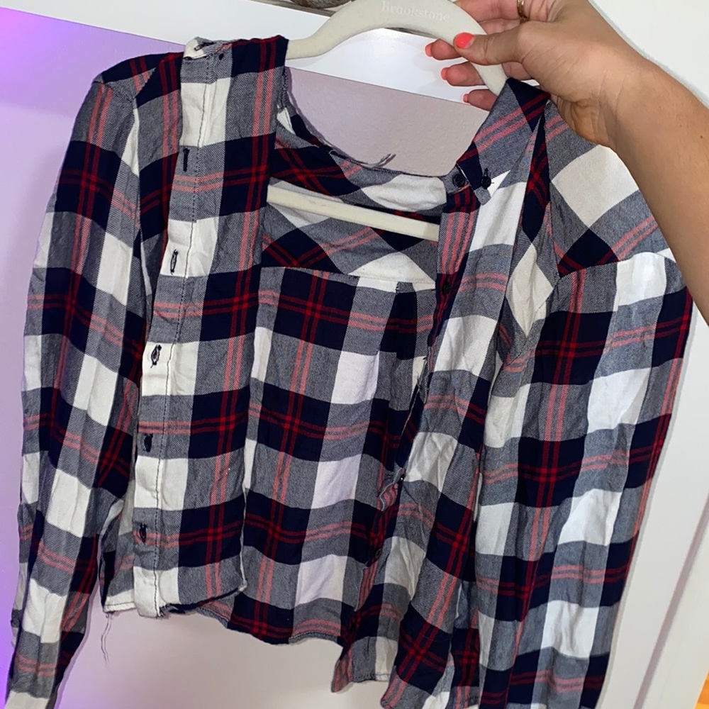 ZARA PLAID SOFT COLLARED SHIRT